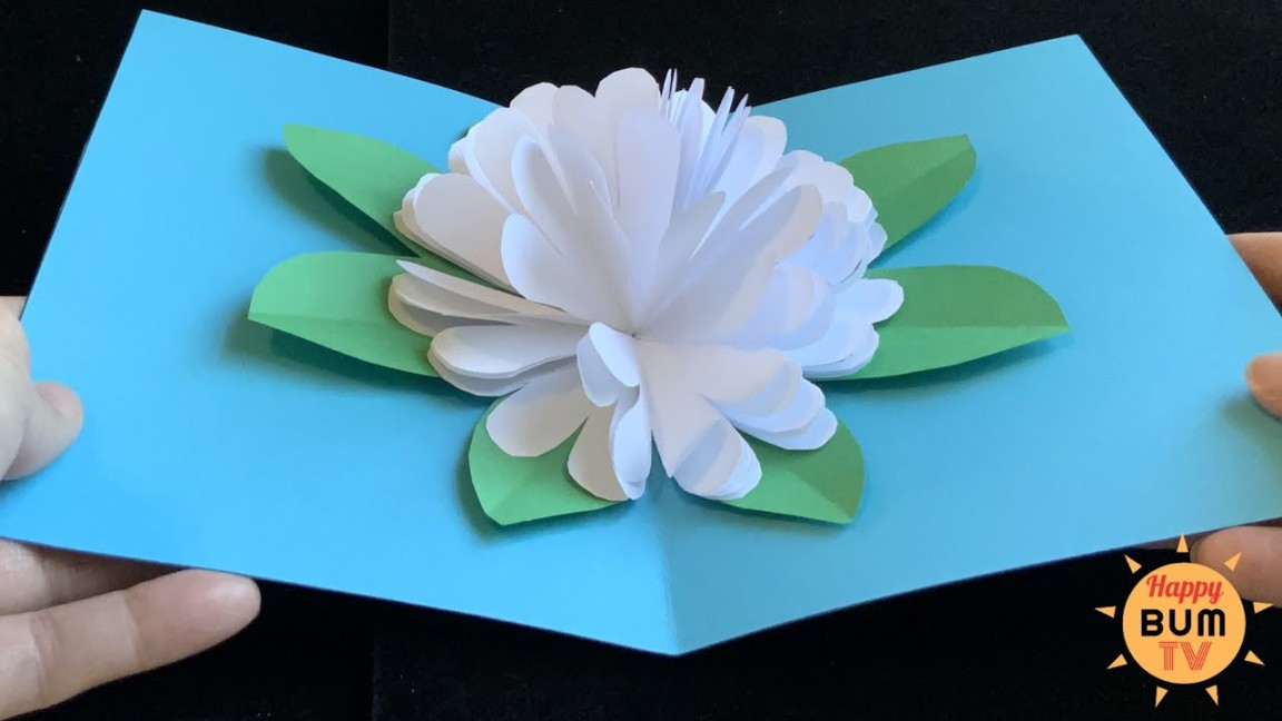 MINUTE FLOWER POP UP CARD I EASY DIY PAPER CRAFTS