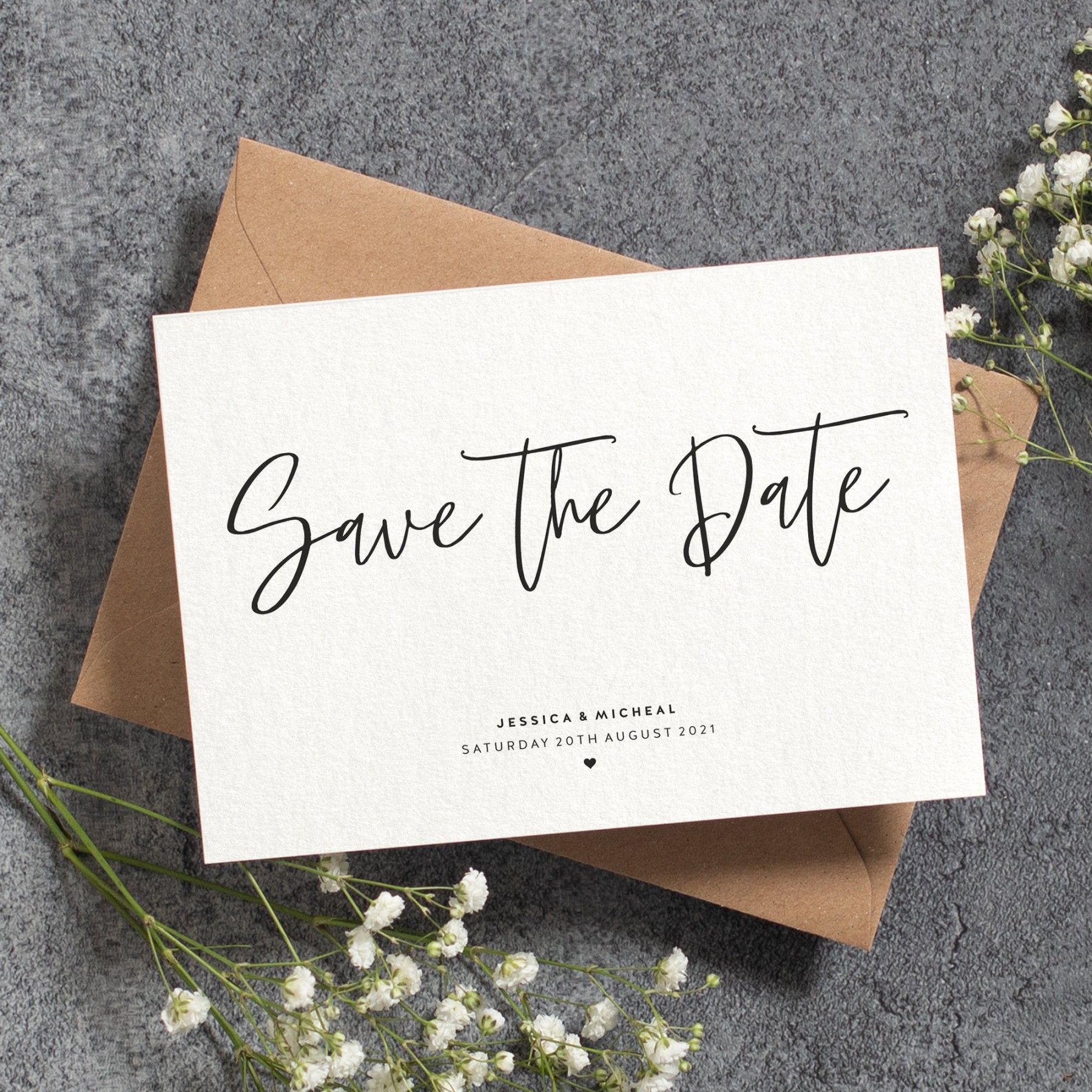 Modern Save the Date, Simple Save the Date Cards, Save the Date