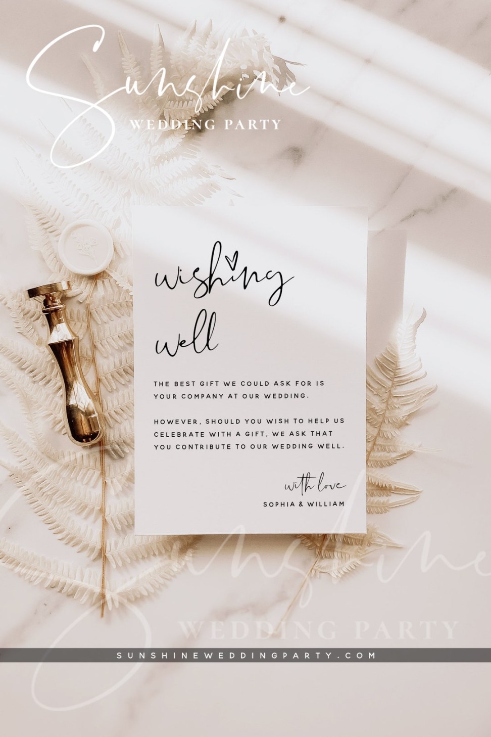 Modern Wedding Wishing Well Card Template, Printable Minimalist Wedding Wishing Well Cards, Editable Template, Instant Download, Templett M - Etsy