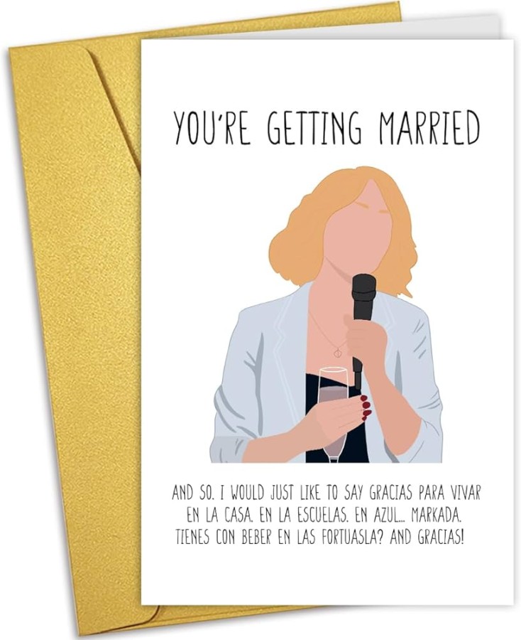 Nchigedy Bridesmaid Wedding Congratulations Card, Funny Wedding Card for Friend, Humorous Wedding Day Card, Engagement Card, Newly Marriage Card :