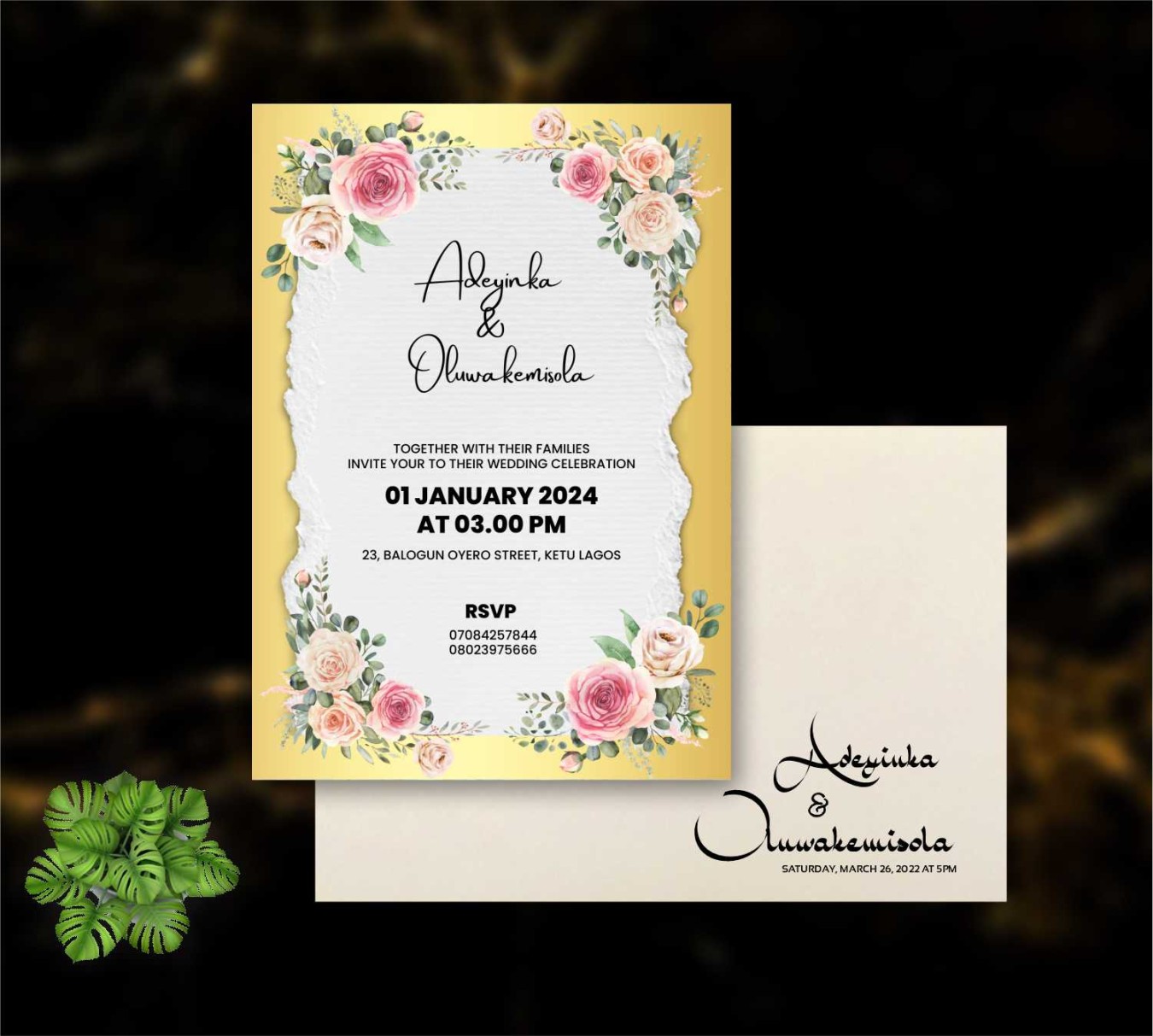 Nigerian Traditional Wedding Invitation Cards - Design And