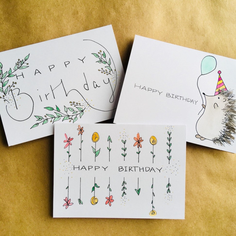 Pack Watercolor Birthday Cards - Etsy