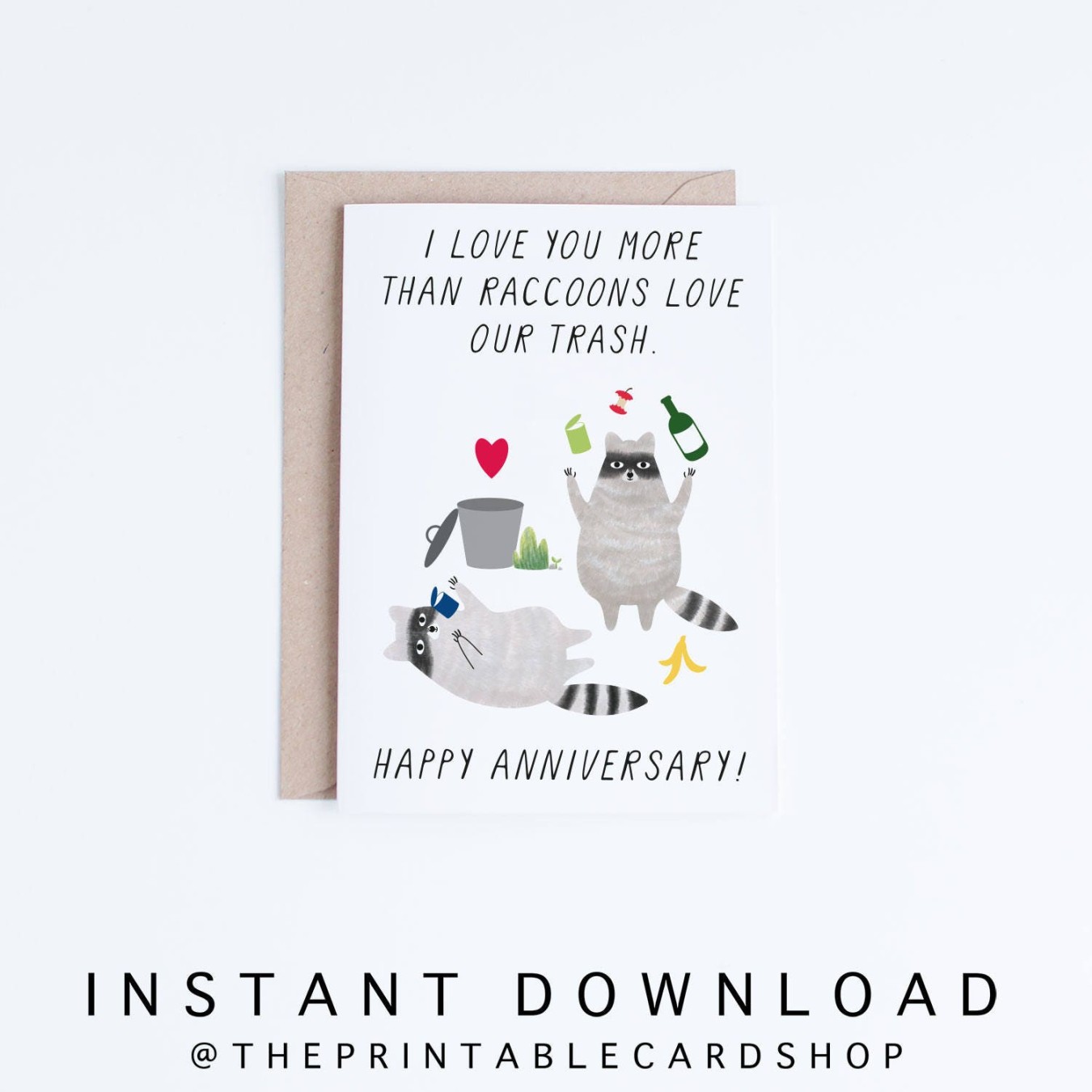 Printable Anniversary Cards, Instant Download Funny Anniversary