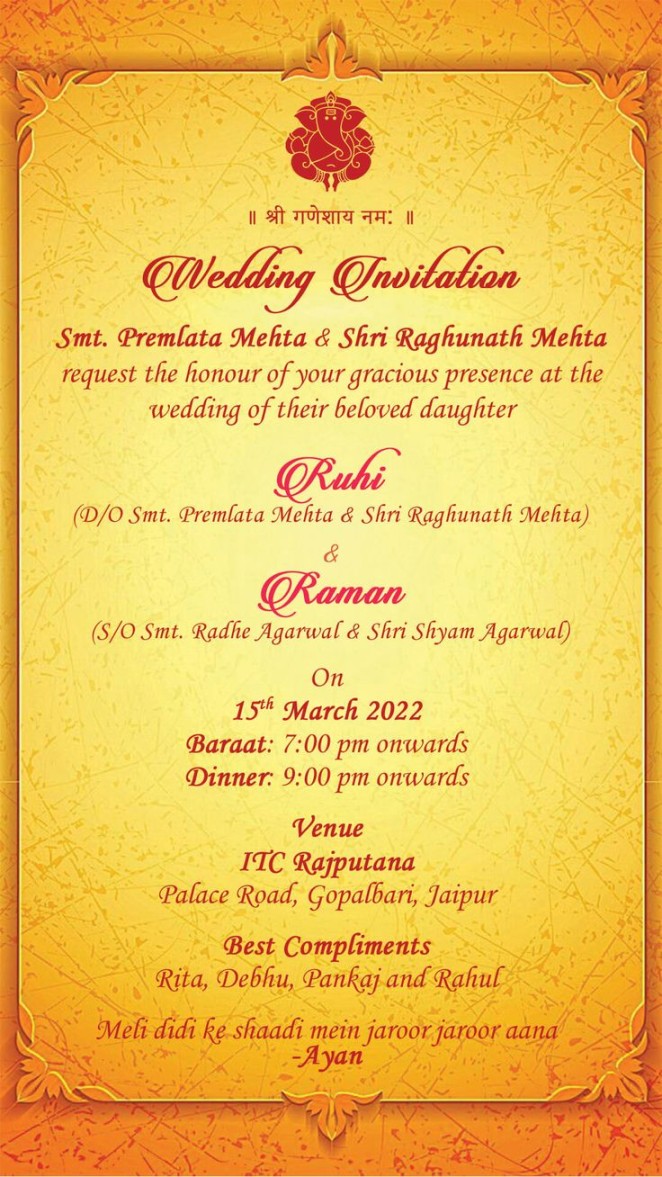 + Royal Indian Wedding Invitation Cards (Free Customization)