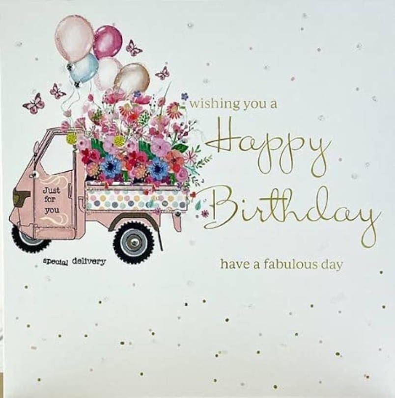 Rush Designs Artistic Open Female "Happy Birthday" Greeting Card