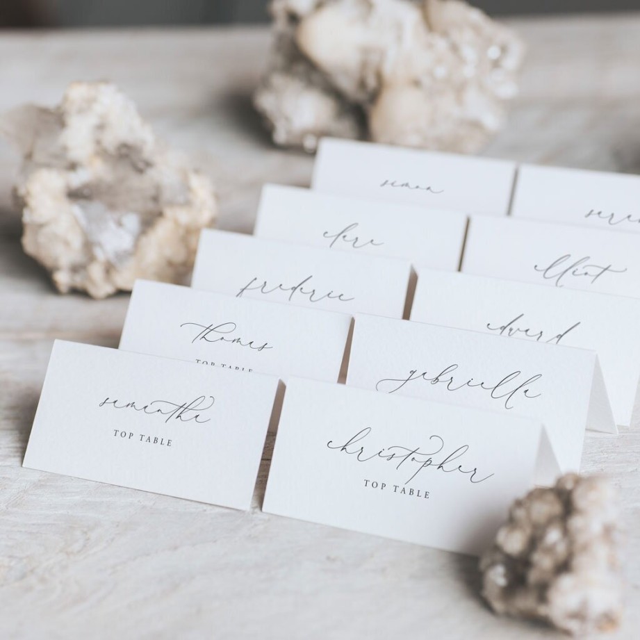 Samantha Place Cards – Lilac & White