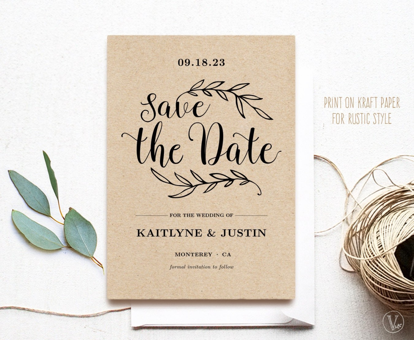 Save the Date Card, Printable Save the Date Template, Wedding Save