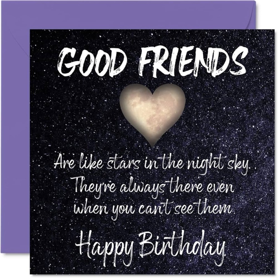 Special Birthday Cards for Friend - Friends Like Stars - Happy Birthday Card for Friend from Bestie, Friend Birthday Gifts, mm x mm Friendship