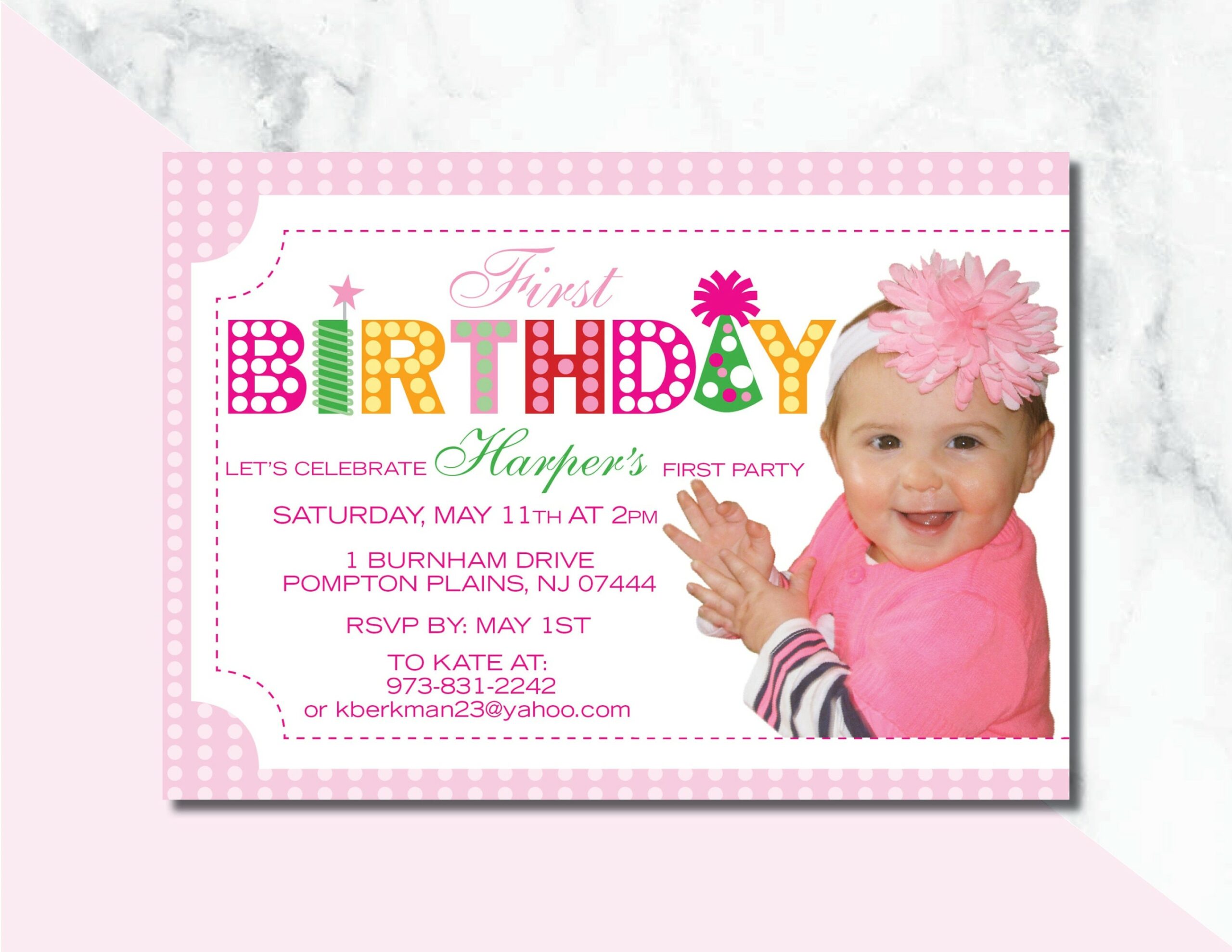 st Little Girl Birthday Invitations