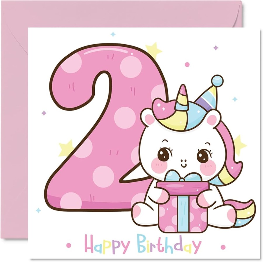 Stuff nd Birthday Card for Girl - Magic Unicorn Birthday Card - Happy  Card for  Year Old Girl Girl Birthday Cards for Her 15mm Greeting Card  for