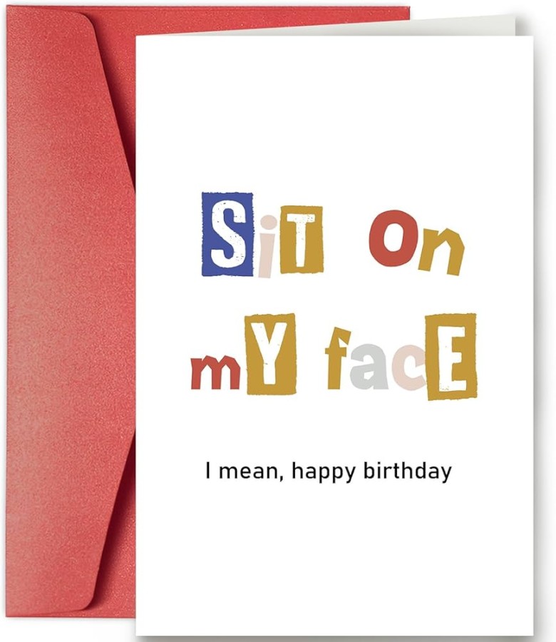 SuperShunhu Dirty Birthday Card for Her, Wife Birthday Card, Raunchy Birthday Card for Girlfriend, Witty Happy Birthday Card Gift for Women