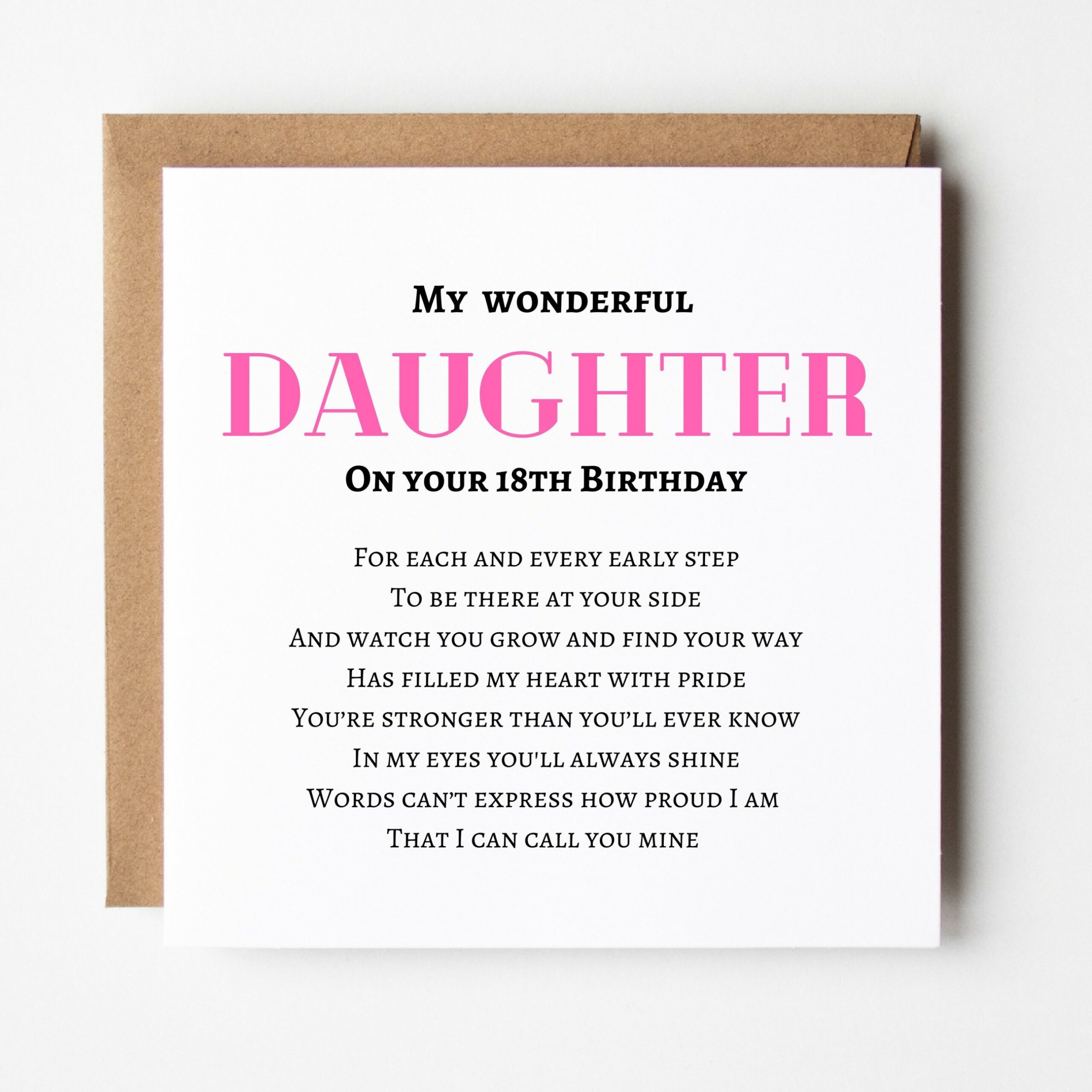 th Birthday Card for Daughter Personalised Birthday Card