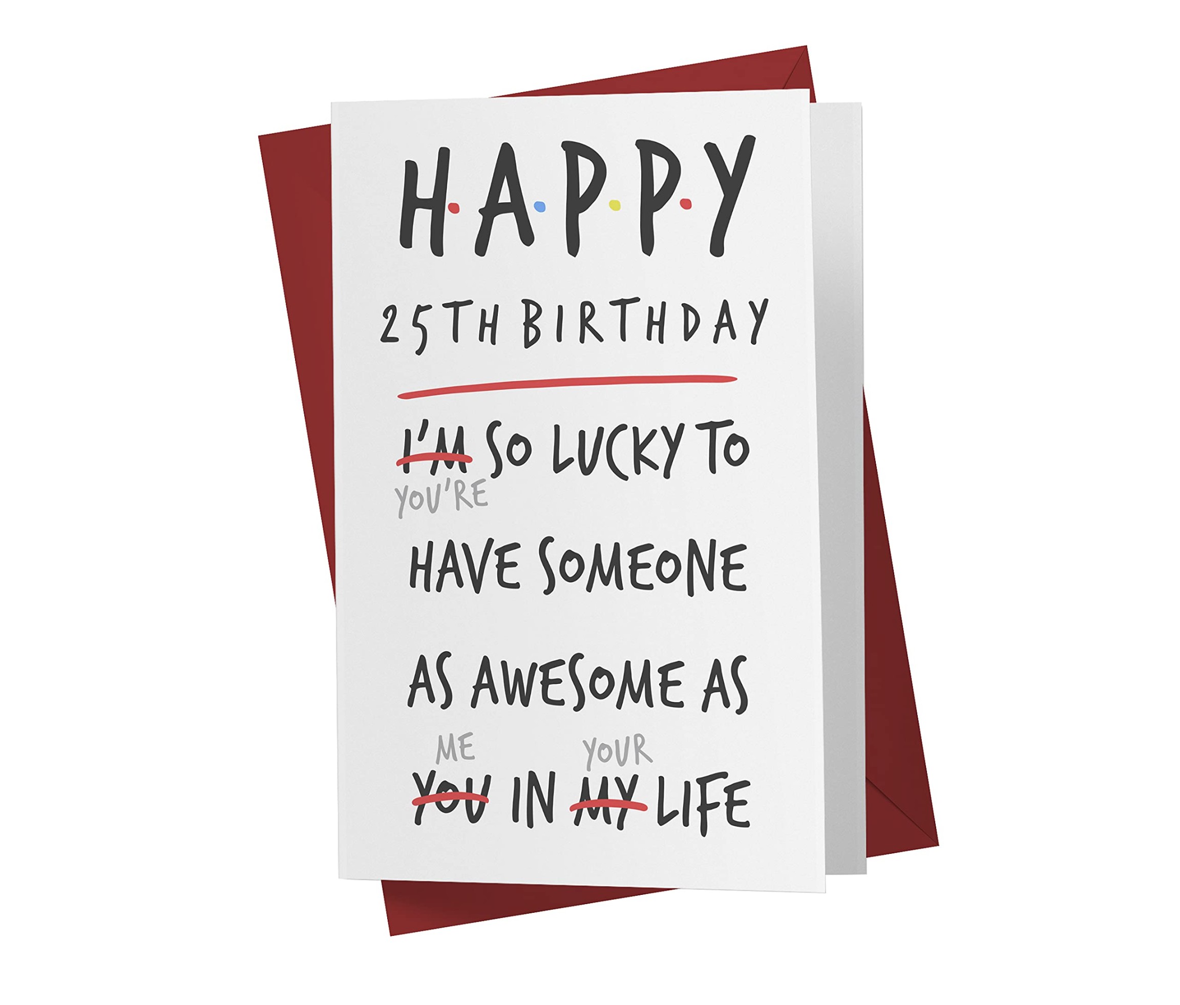 th Birthday Card You Are Lucky th Anniversary for Dad, Mom, Brother,  Sister, Mom, Dad, Boyfriend,  Year Old Birthday Card - With Envelope