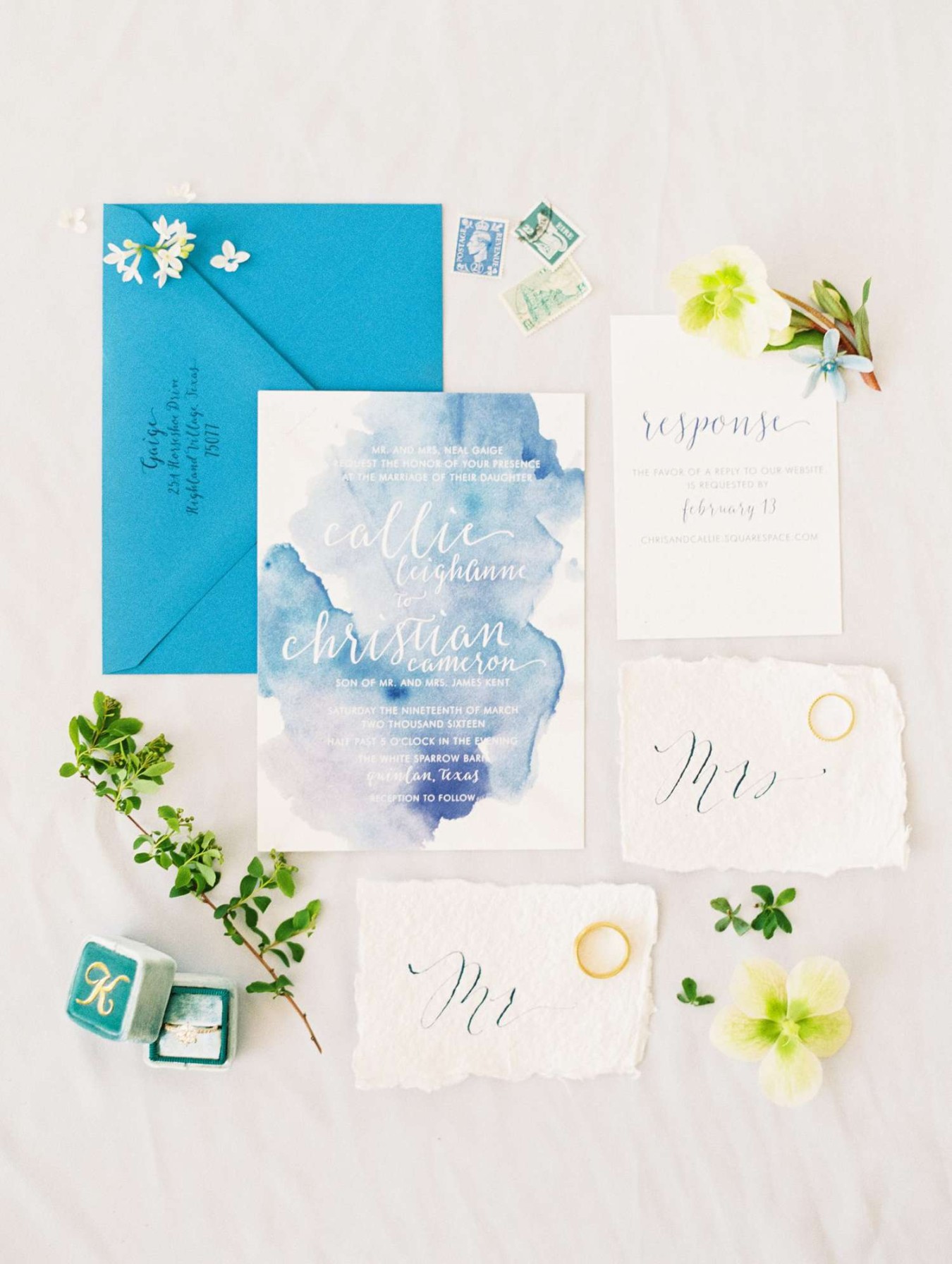 The Loveliest Watercolor Wedding Invitations