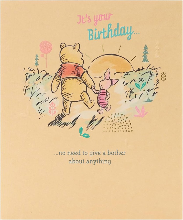 UK Greetings Disney Birthday Card - Winnie the Pooh Birthday Card