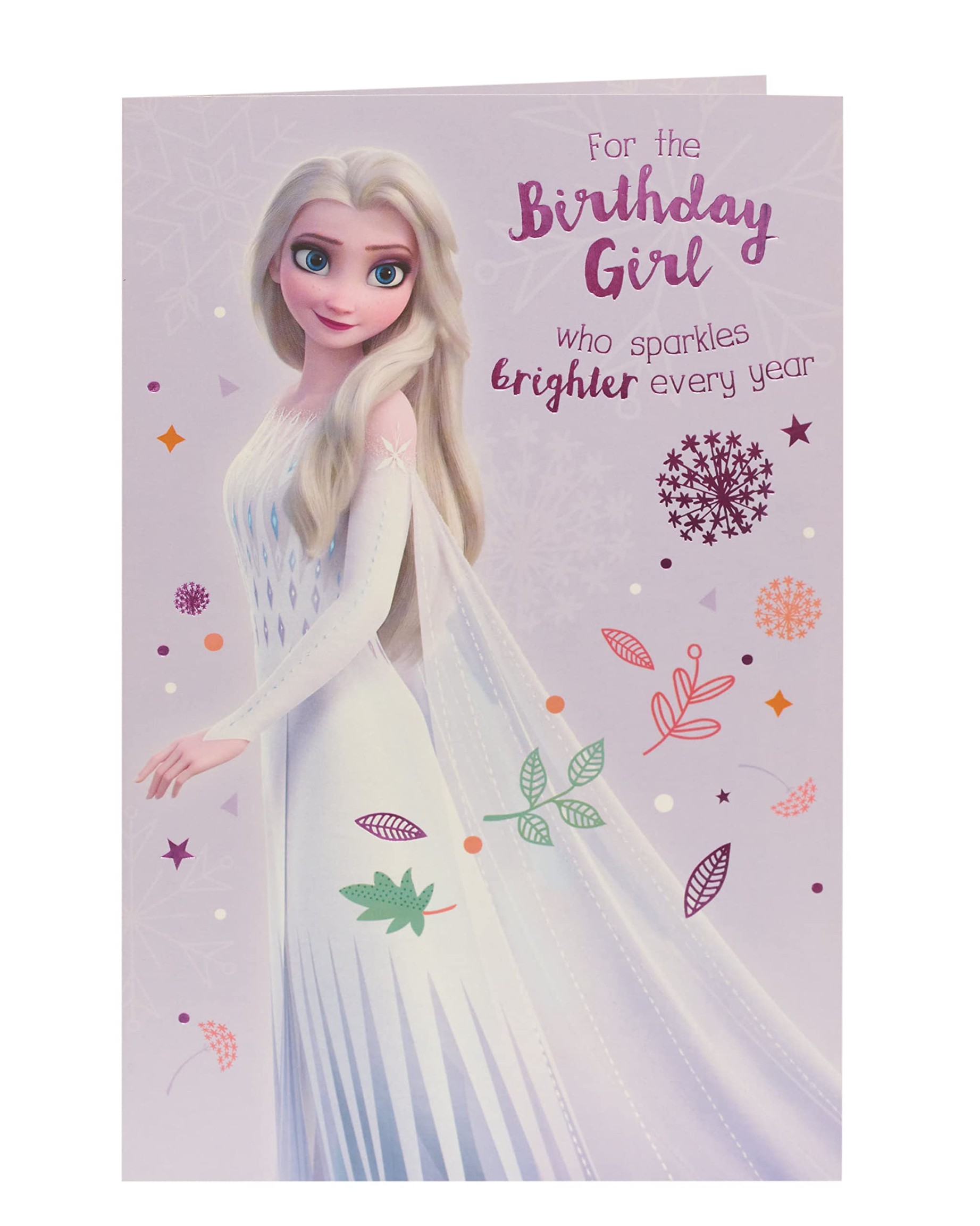 UK Greetings Princess Elsa Birthday Card - Disney Princess Birthday Card -  Frozen Birthday Card - Birthday Card for Girls