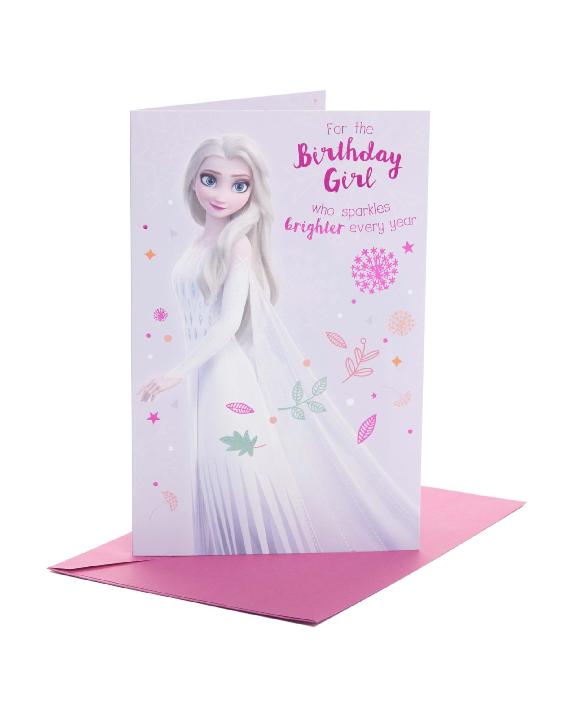 UK Greetings Princess Elsa Birthday Card - Disney Princess Birthday Card -  Frozen Birthday Card - Birthday Card for Girls