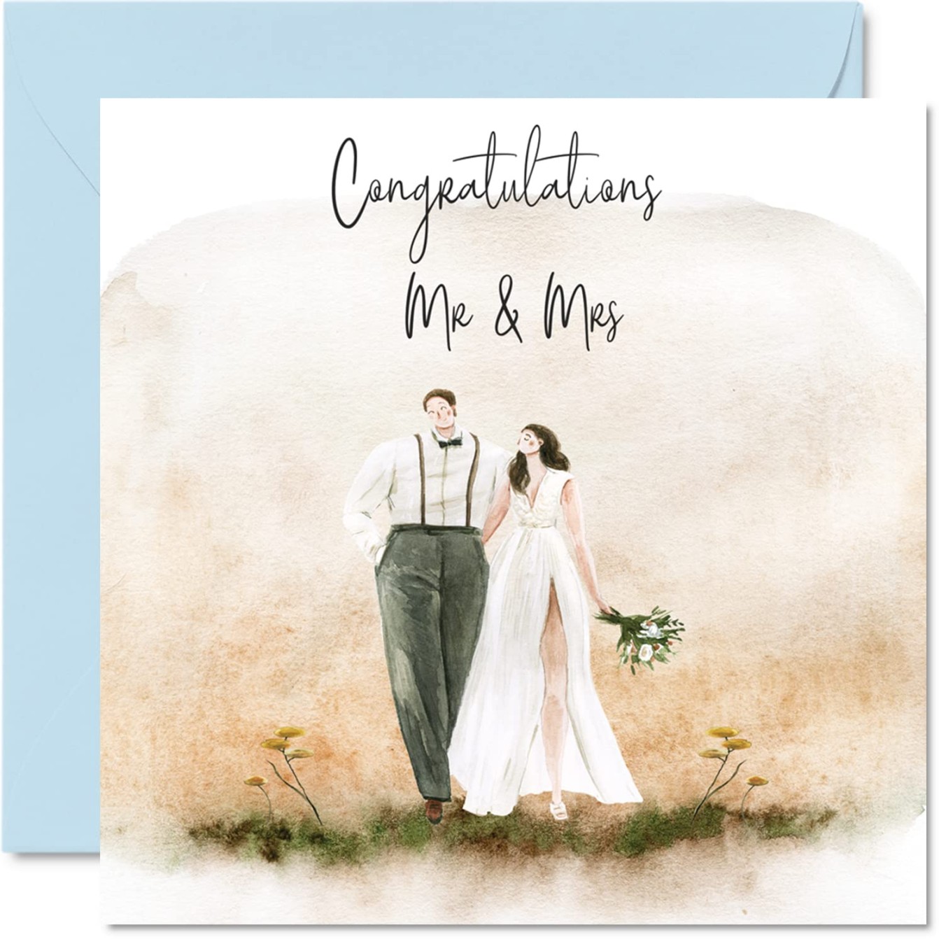 Wedding Cards for Bride Groom - Congratulations Mr & Mrs - Happy Wedding  Day Cards Congratulations, Congratulations Card Well Done Just Married  mm