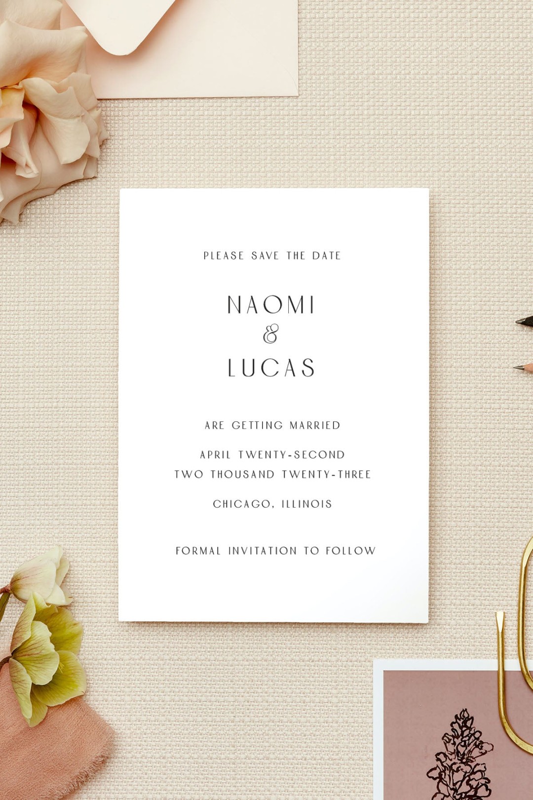 Wedding Save The Date The Naomi