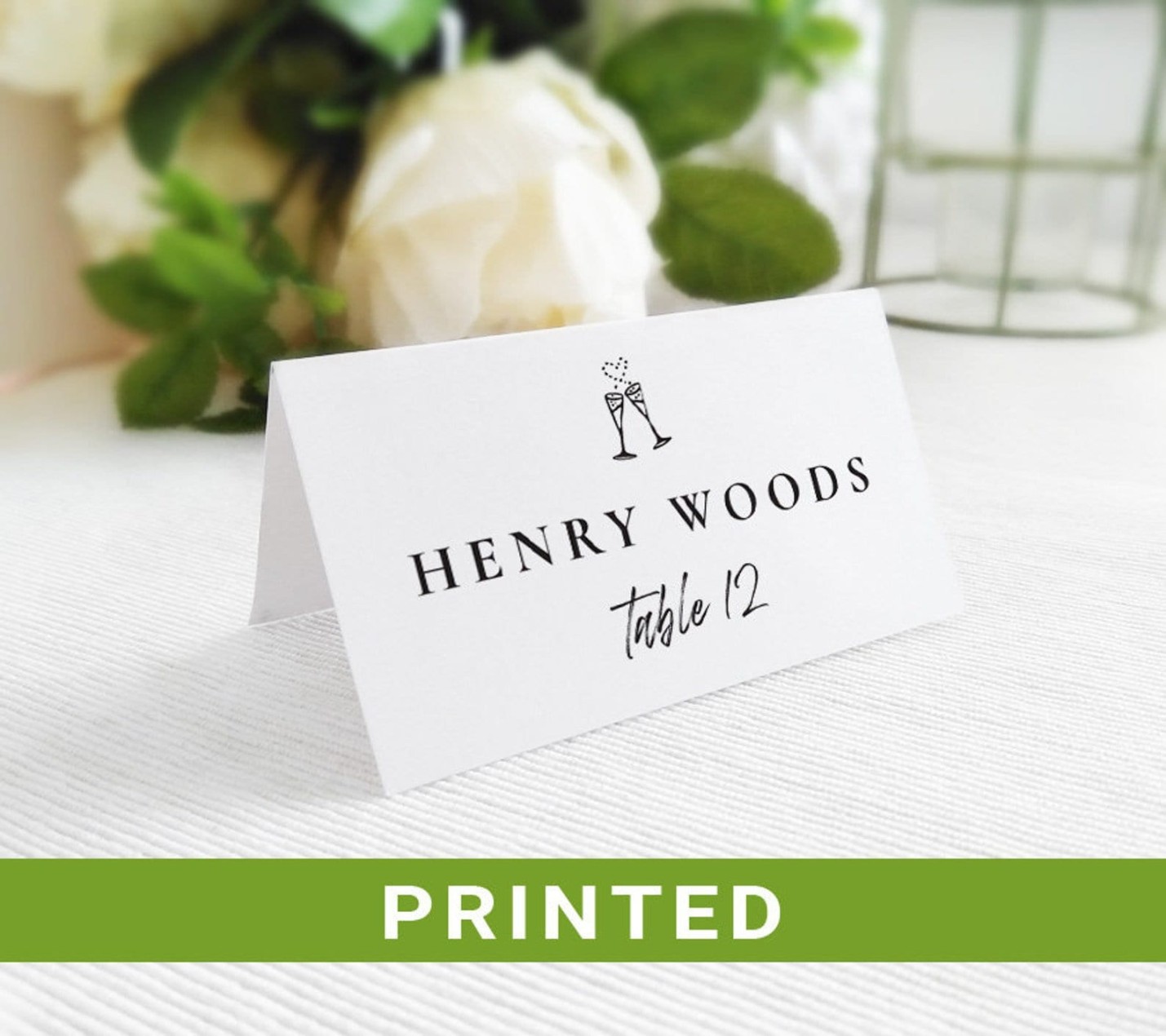 Wedding table name cards printed Seating place cards Personalized