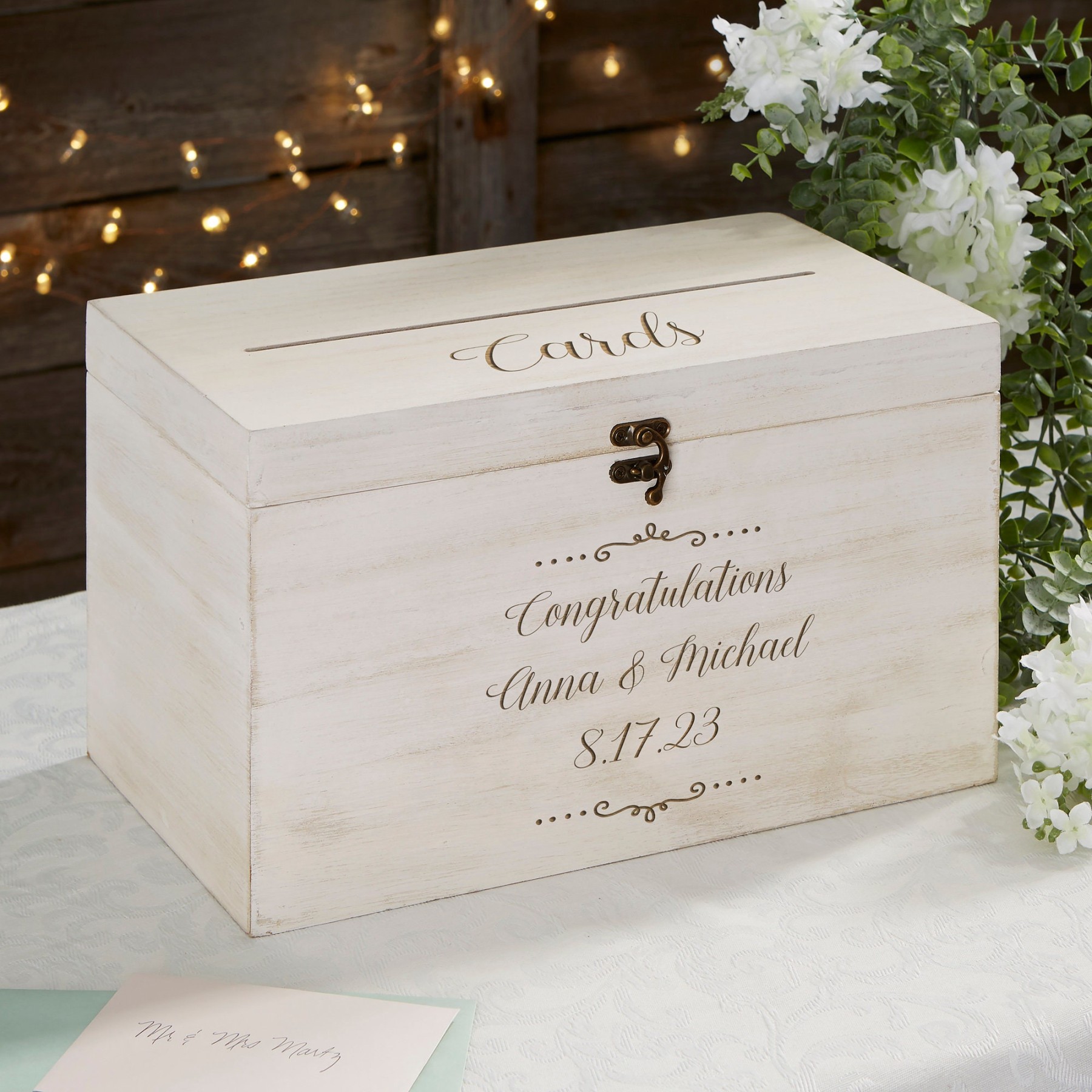 Write Your Own Personalized Wedding Wood Card Box, Wedding Advice