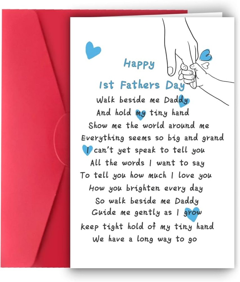 XXDJLP Funny First Fathers Day Card from Wife, First Father