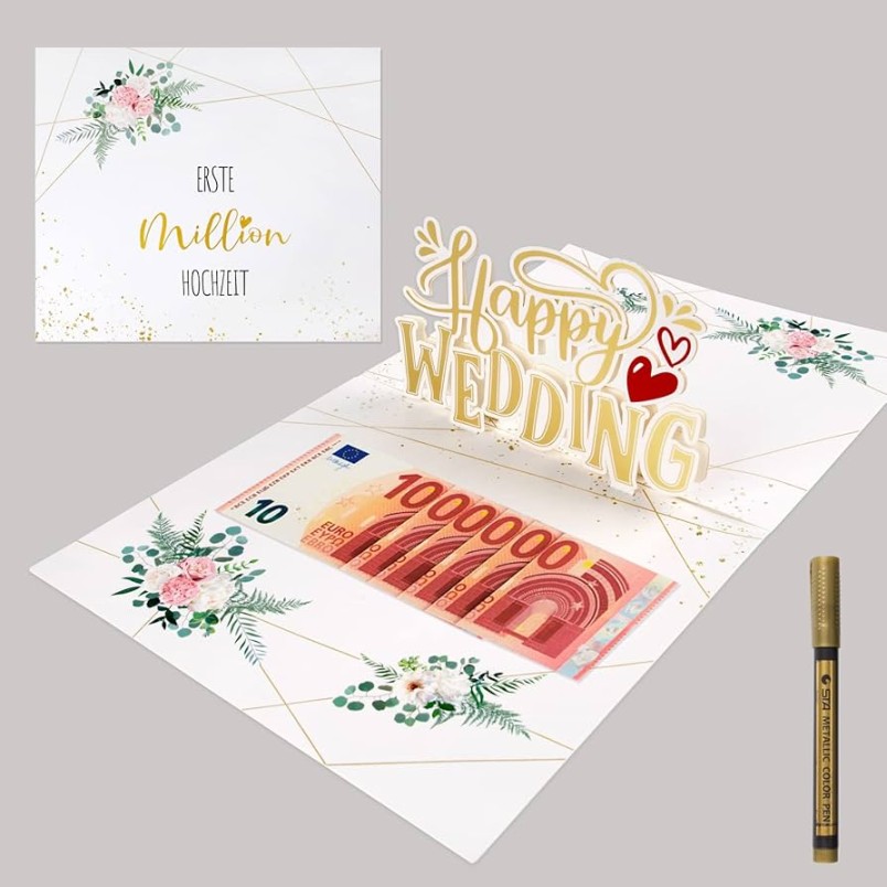 BOFUNX Money Gifts Wedding Packaging D Gift Card Wedding Money