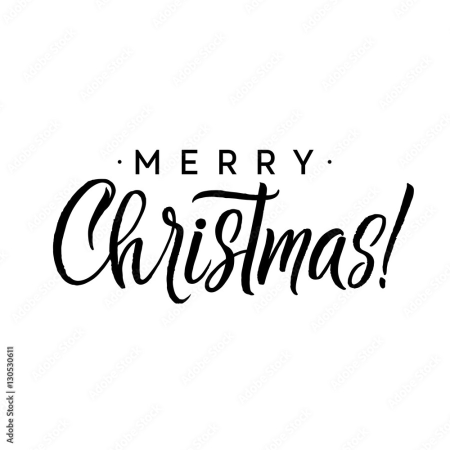 Merry Christmas Calligraphy Template