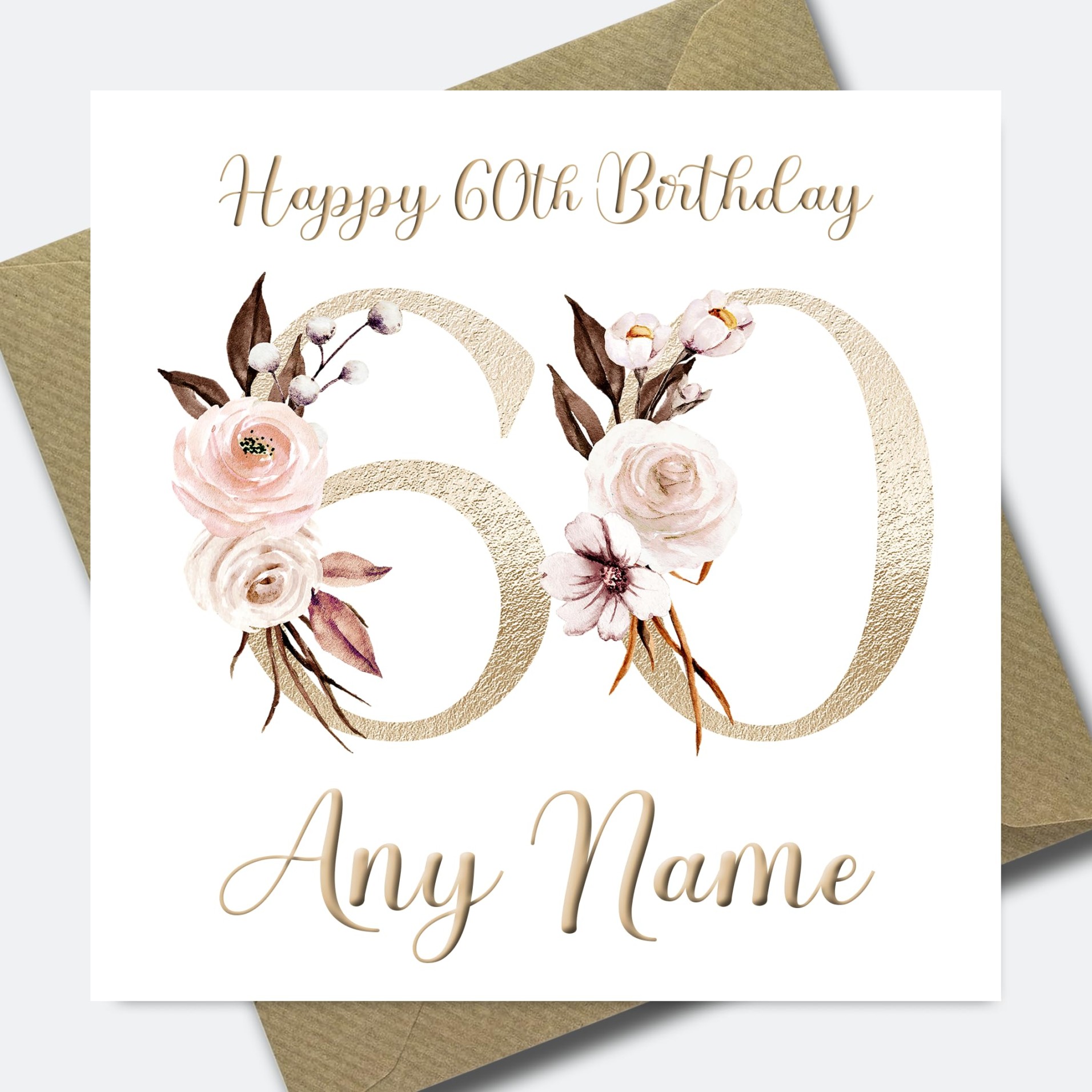 Personalised th Birthday Card - Sixty Birthday card for women