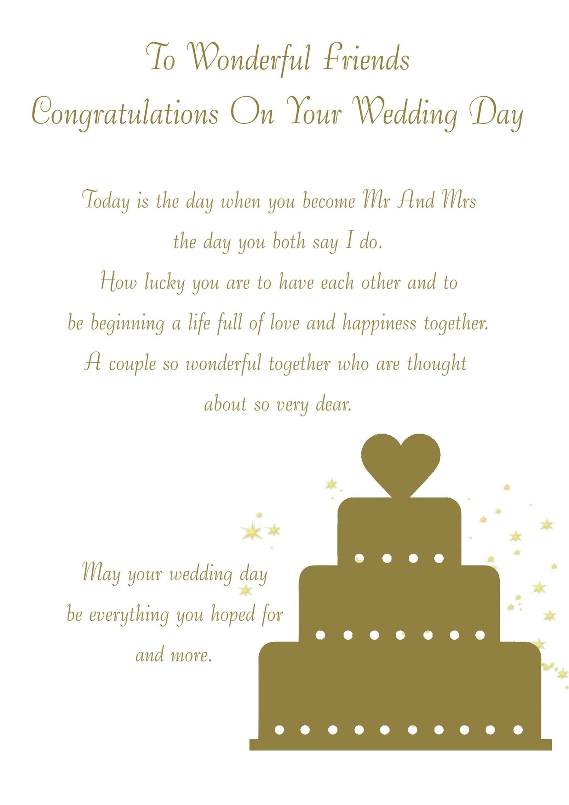 Wonderful Friends Wedding Card - Etsy