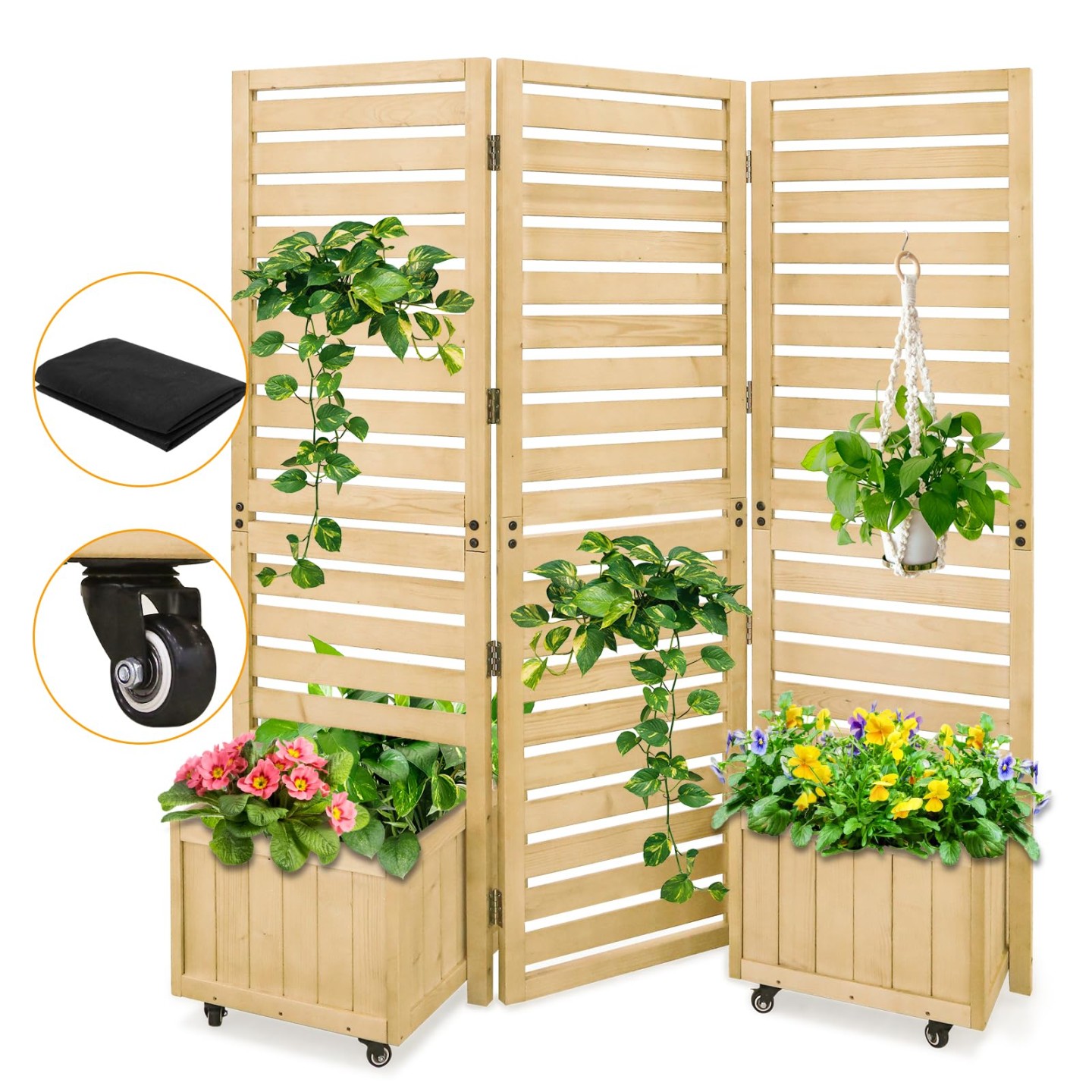 Planter Box With Privacy Screen